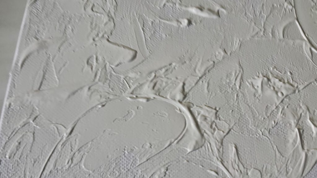 White textured acrylic paint