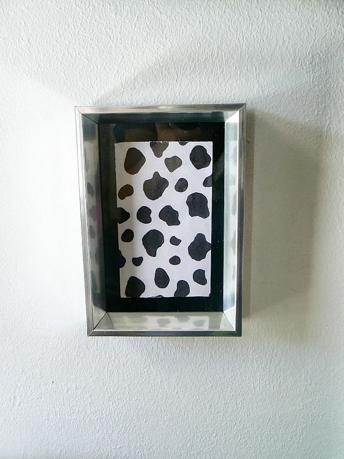 Animal print in small frame