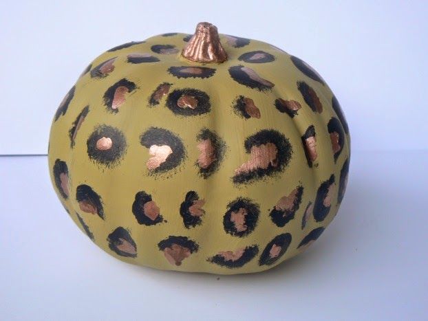 Leopard print pumpkins diy