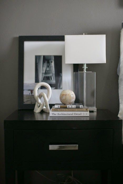 3 Erika Brechtel bedroom his nightstand photograph books crystal block lamp