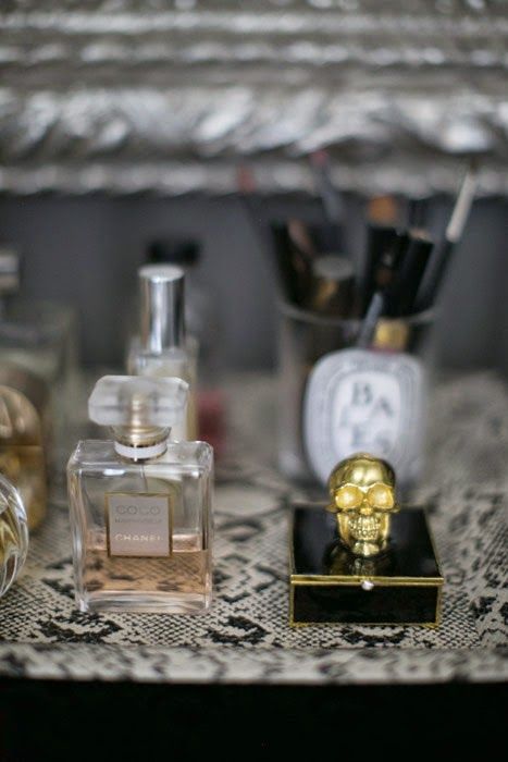 6 Erika Brechtel bedroom dresser perfume tray python skull