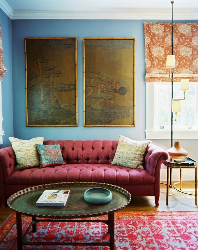Marsala color sofa