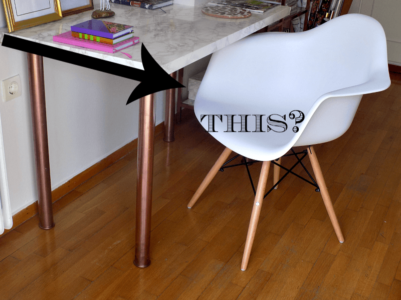 Replica Eames white chair