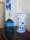 Blue white chinoiserie vase diy, blue big bottle