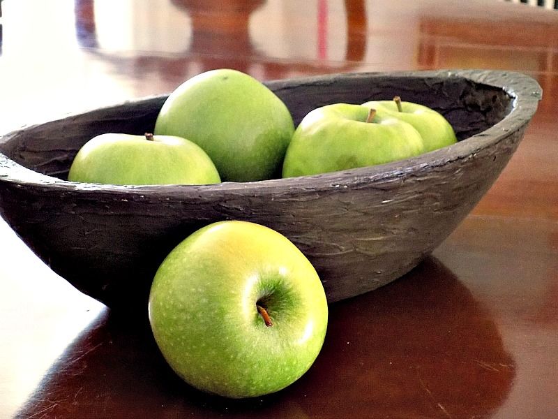 Dough bowl diy, green apples