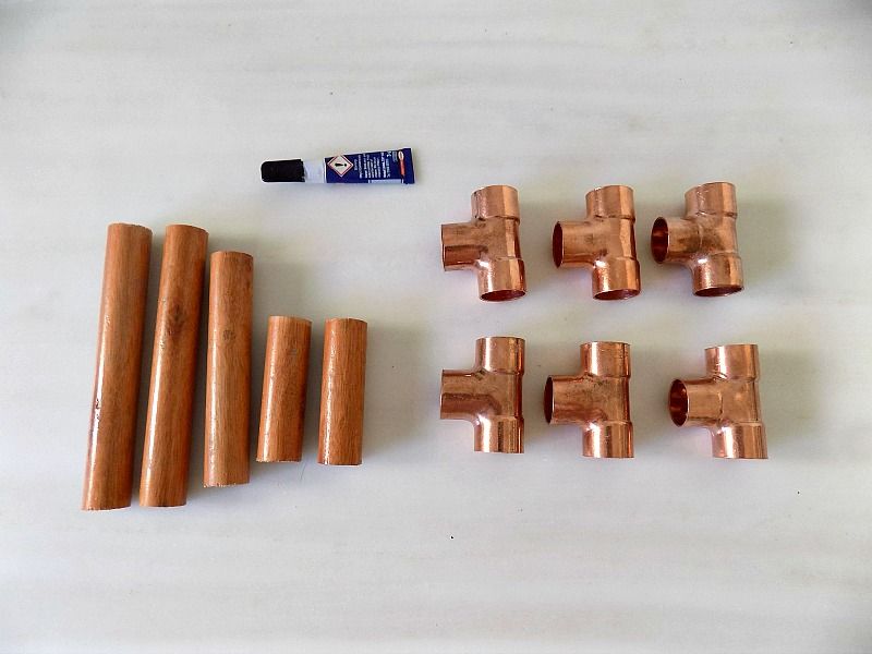 DIY wooden and copper candle holder
