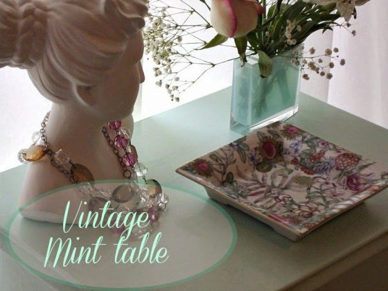 Guest post, Vintage mint table makeover