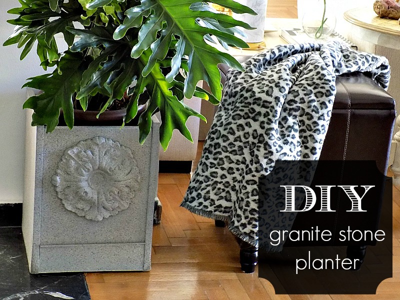 Πέτρινη ζαρντινιέρα από σκαμπό | Granite stone planter diy