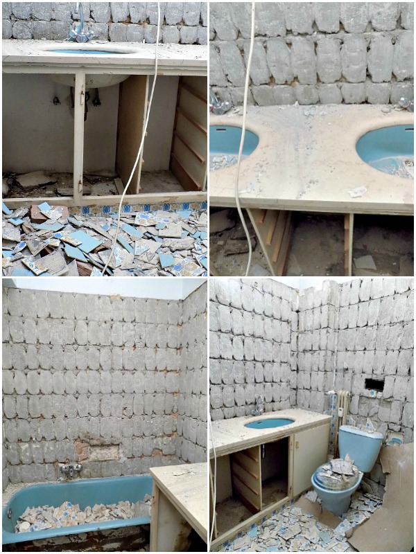 Ανακαίνιση του μπάνιου στο σπίτι, Master bathroom renovation works in progress