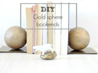 Βιβλιοστάτες χρυσές σφαίρες diy