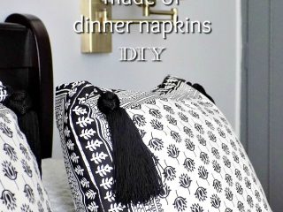 Pillow covers made of dinner napkins diy