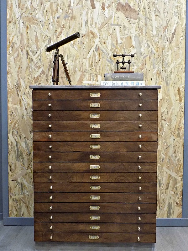 Map drawer cabinet diy