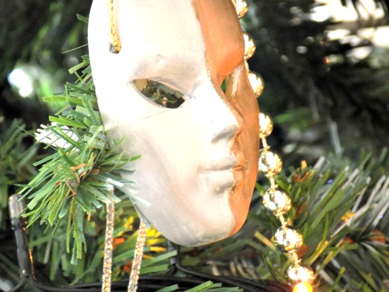 Βενετσιάνικη μάσκα χριστουγεννιάτικο στολίδι