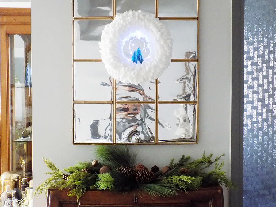 Το πιο εύκολο χριστουγεννιάτικο στεφάνι φτιαγμένο από αφράτο νήμα για πλέξιμο | Easy diy yarn loop wreath for Christmas