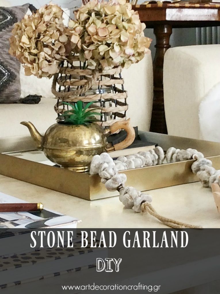 How to make your own stone garland, step by step instructions | Πέτρινη διακοσμητική γιρλάντα diy, οδηγίες βήμα-βήμα