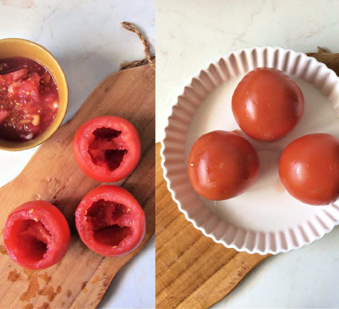 Πως προετοιμάζουμε τις ντομάτες για να τις γεμίσουμε με τόνο