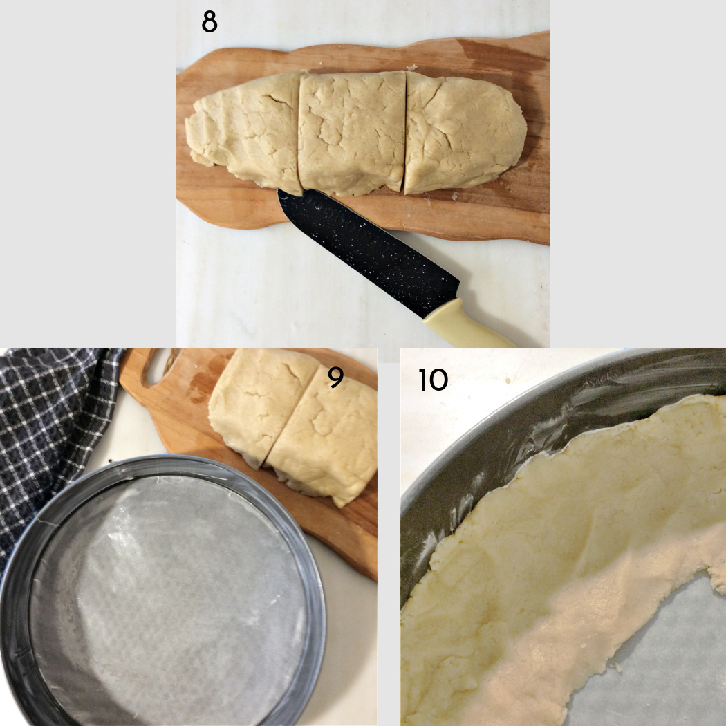 Εκτέλεση συνταγής για εύκολη τριφτή μηλόπιτα βήμα 8-10