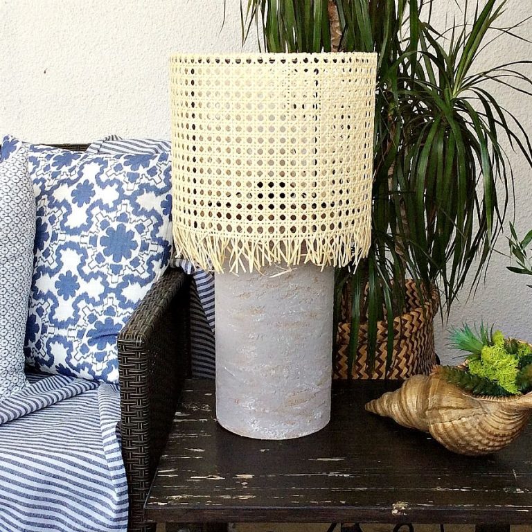 DIY επιτραπέζια λάμπα για την βεράντα