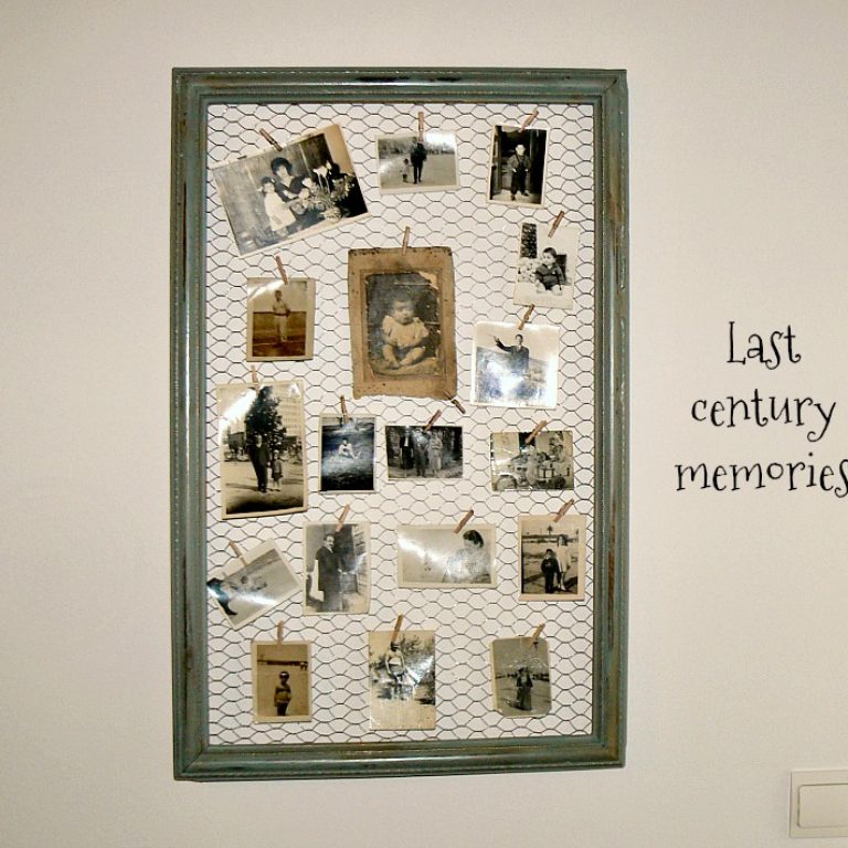 Παλιά κορνίζα γίνεται σταντ για φωτογραφίες